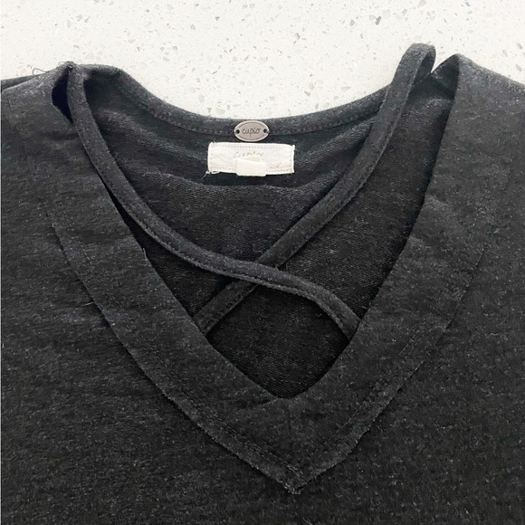 Cupio Long Sleeve Top Women’s Medium Dark Gray Thnic - Picture 3 of 6